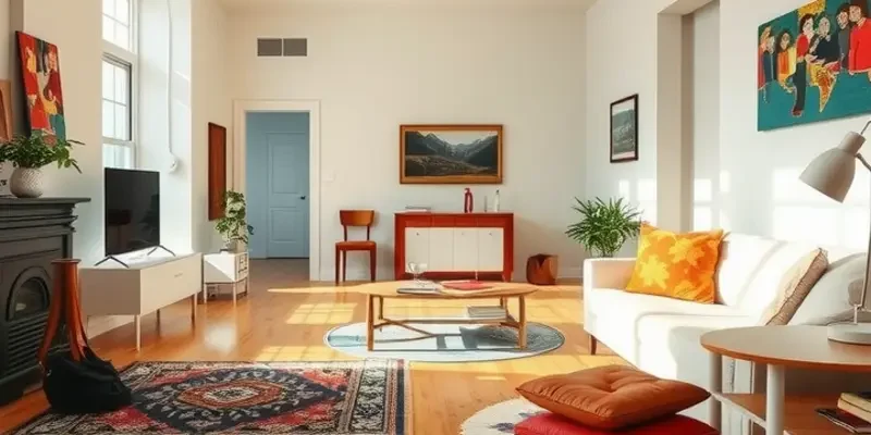 A safe and cozy apartment interior emphasizing cleanliness and organization.