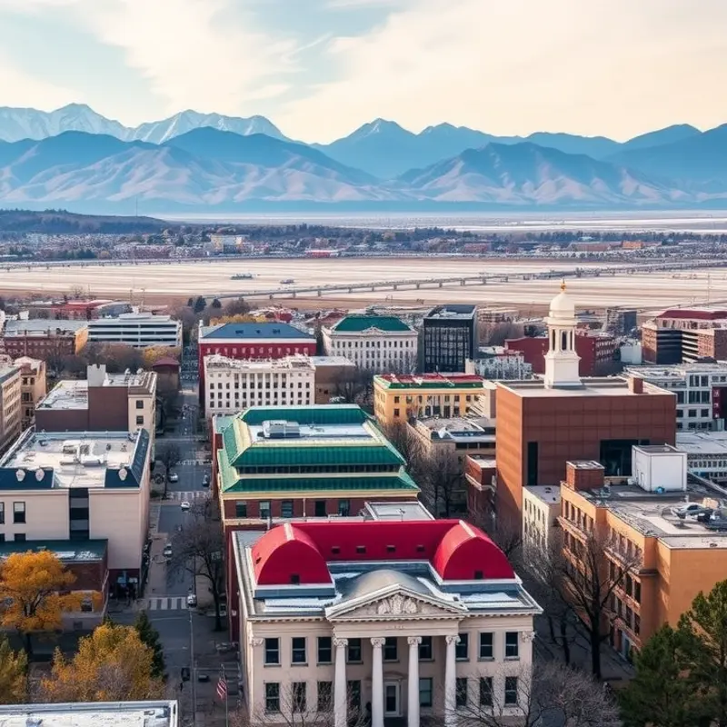 A view of Salt Lake City highlighting its varied neighborhoods.