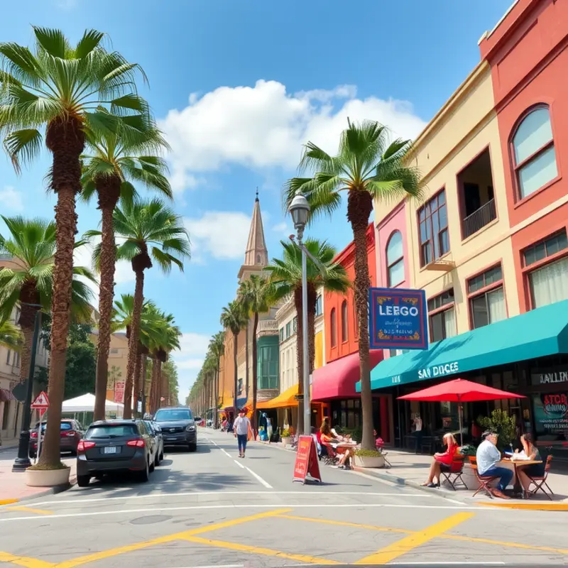 Diverse neighborhoods of San Diego showcasing the lively atmosphere.