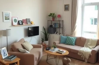 An apartment interior reflecting thoughtful earthquake preparedness.