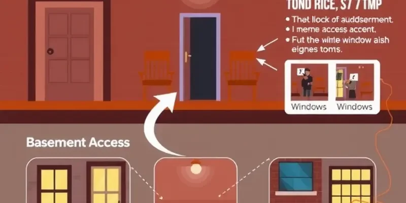 A well-lit apartment entrance illustrating a secure living environment with visible safety measures.