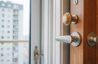 A comfortable apartment interior showcasing security measures, representing a secure living environment.