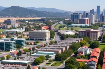 Contemporary apartment building in Silicon Valley surrounded by greenery, ideal for families and young professionals.