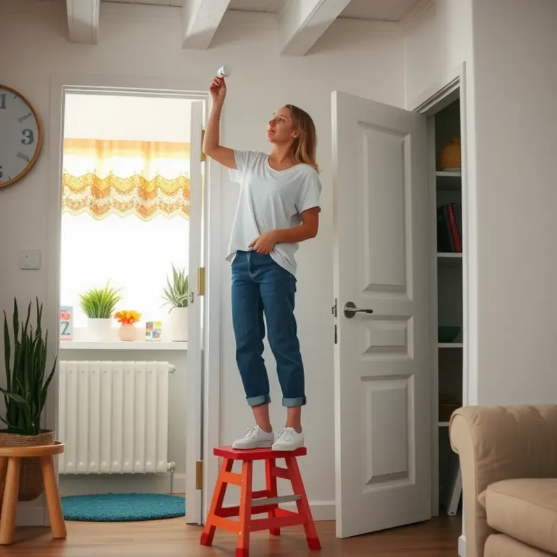 Different types of smoke alarms displayed for renters.