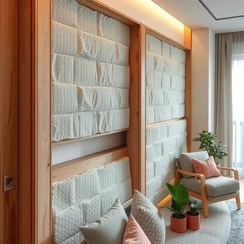 An example of effective soundproofing materials used in apartments.