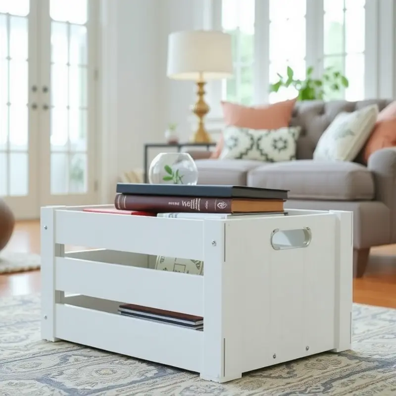 Before and after: An old stool transformed into a cozy ottoman.