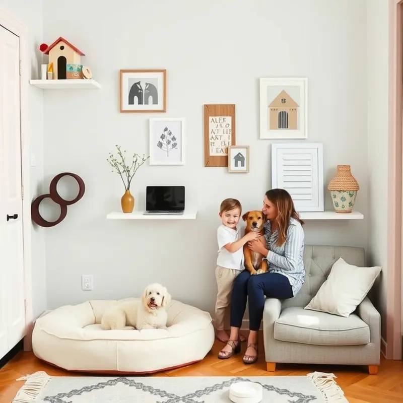 A cozy and safe pet corner designed for family living.