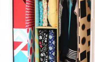 A well-designed rental apartment showcasing an organized closet with DIY dividers