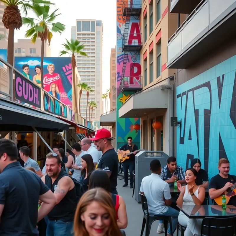 Vibrant Arts District of Phoenix, ideal for young professionals.
