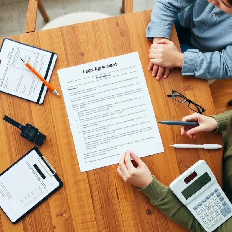 A couple reviewing rent increase regulations.