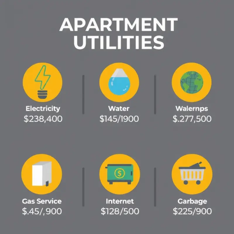 A breakdown of common apartment utility expenses.