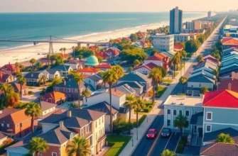 A sunny Virginia Beach day with families and surfers enjoying the coast.