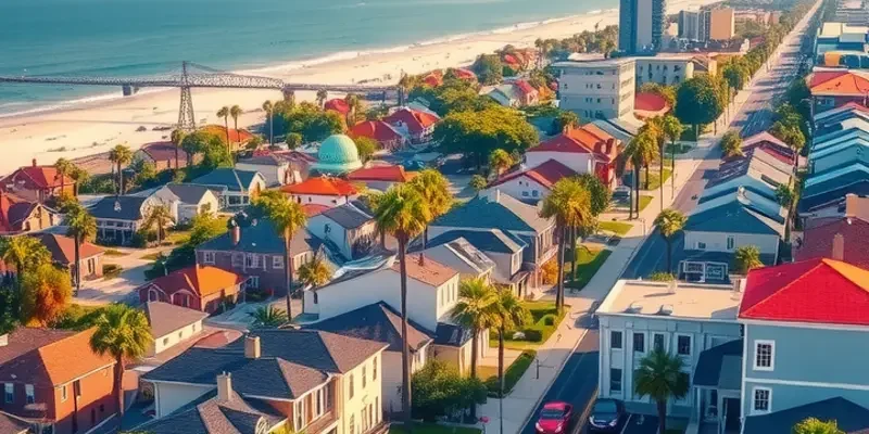 A sunny Virginia Beach day with families and surfers enjoying the coast.