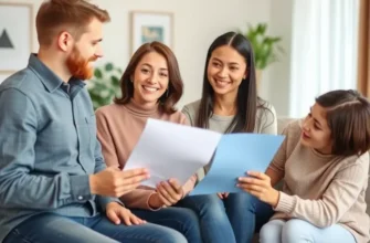 A diverse community of renters enjoying their life in front of an apartment building.