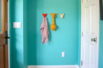 Decorated apartment entryway featuring personalized decor, vibrant colors, and practical organization.