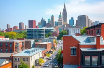 People enjoying a sunny day in a Philadelphia neighborhood, highlighting community and diversity.