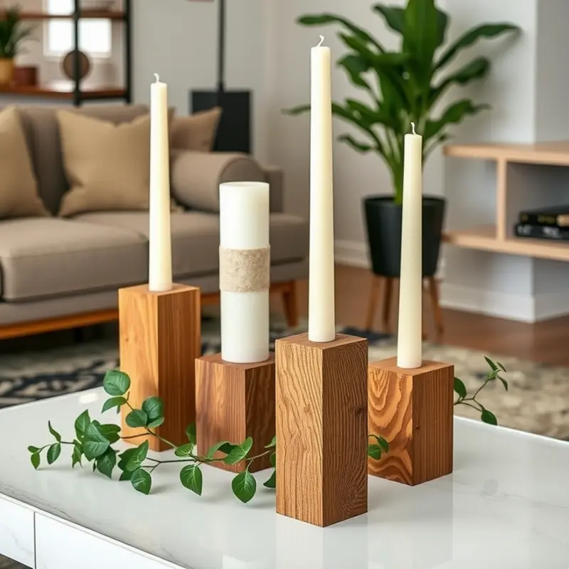 Whimsical mason jar candle holders enhance your apartment’s ambiance.