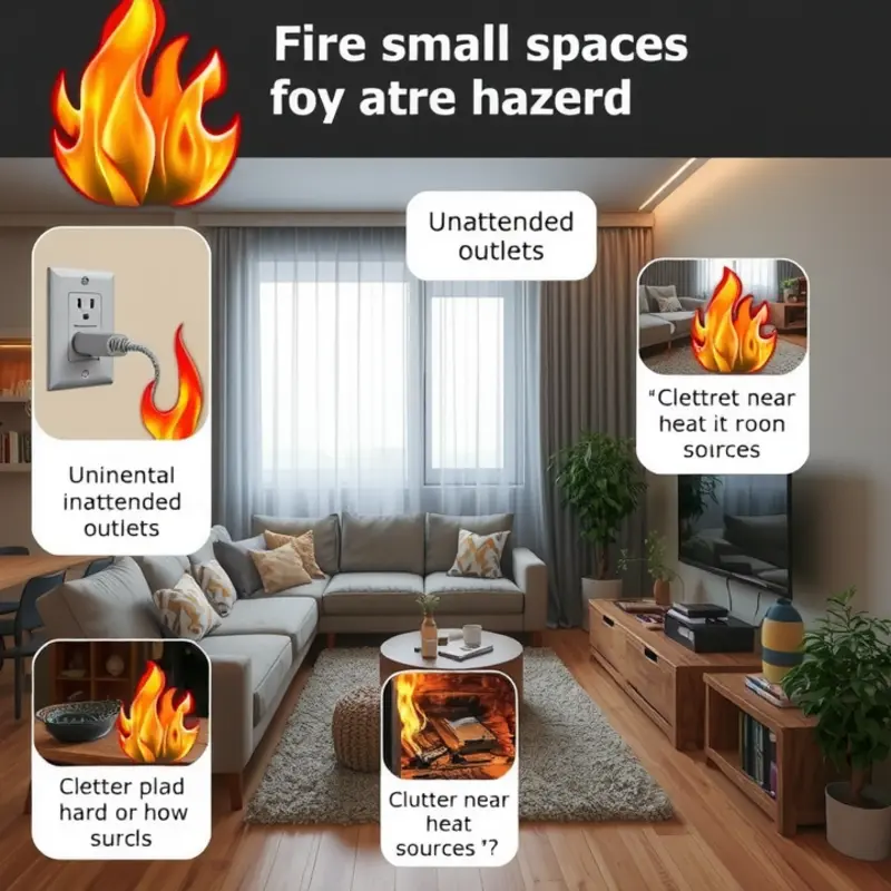 Common fire hazards found in apartment living.