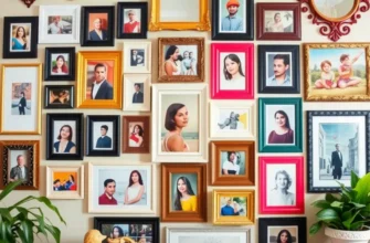 A cozy apartment decorated with creative photo displays, illustrating a personalized and welcoming atmosphere.