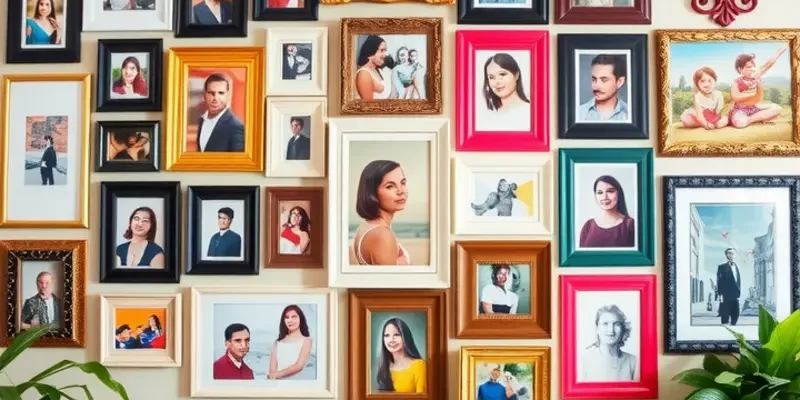 A cozy apartment decorated with creative photo displays, illustrating a personalized and welcoming atmosphere.