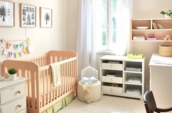 An inviting apartment nursery with essential gear and decor arranged harmoniously.