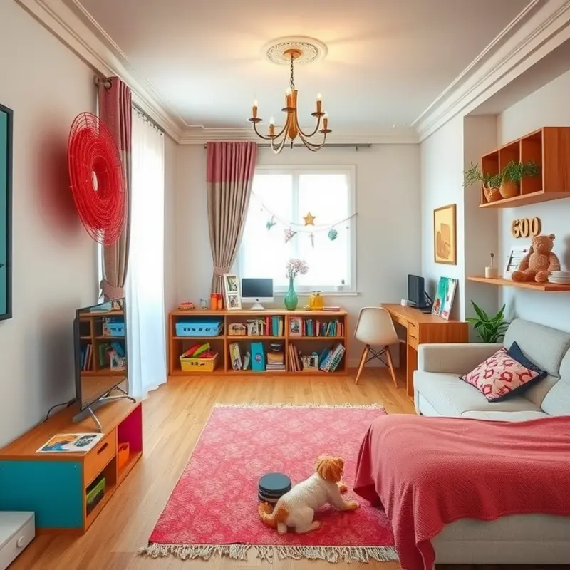 An inviting play area in a family-friendly apartment showcasing both fun and functionality.