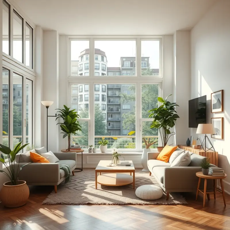 A welcoming living room ready for its new tenants.