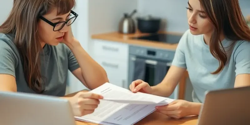 A diverse group representing young renters and families with a background of homes.