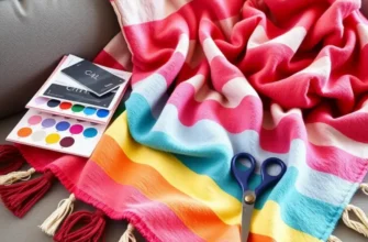 A beautifully decorated living room with various DIY throw blankets draping over a couch, creating a warm atmosphere.