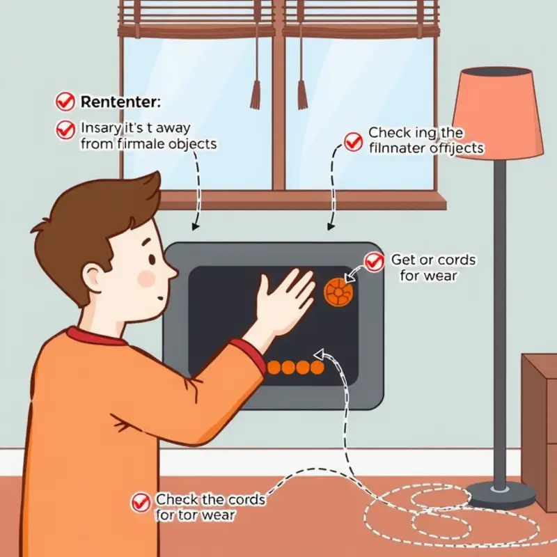 A cozy apartment ambiance highlighting various safe heating solutions.