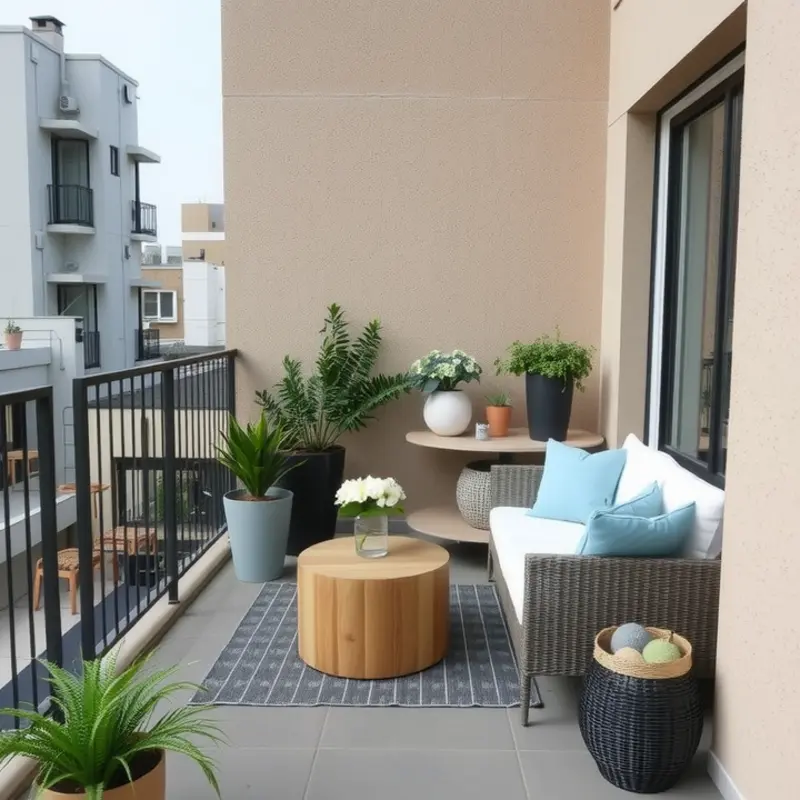 A welcoming balcony setup that highlights essential safety measurements.