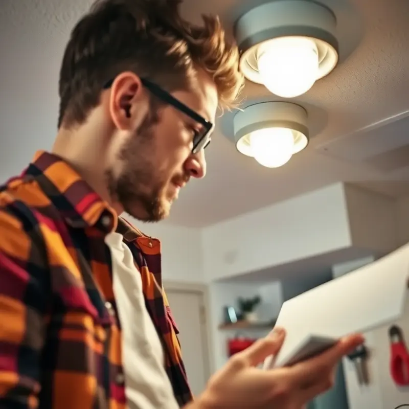 Evaluating emergency lighting options in a diverse apartment setting.