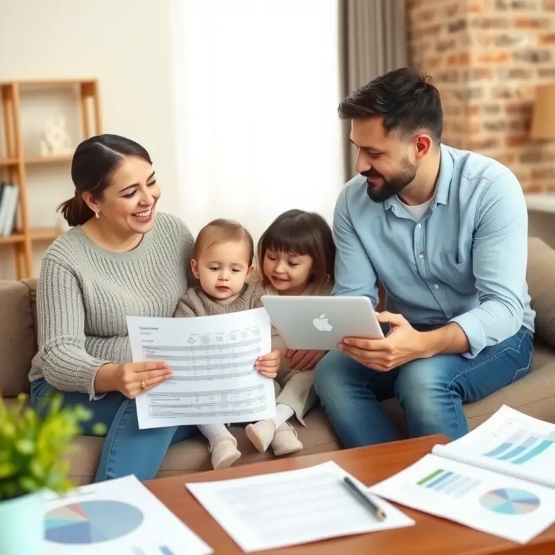 Couple engaged in financial planning while reviewing renter tax deductions.