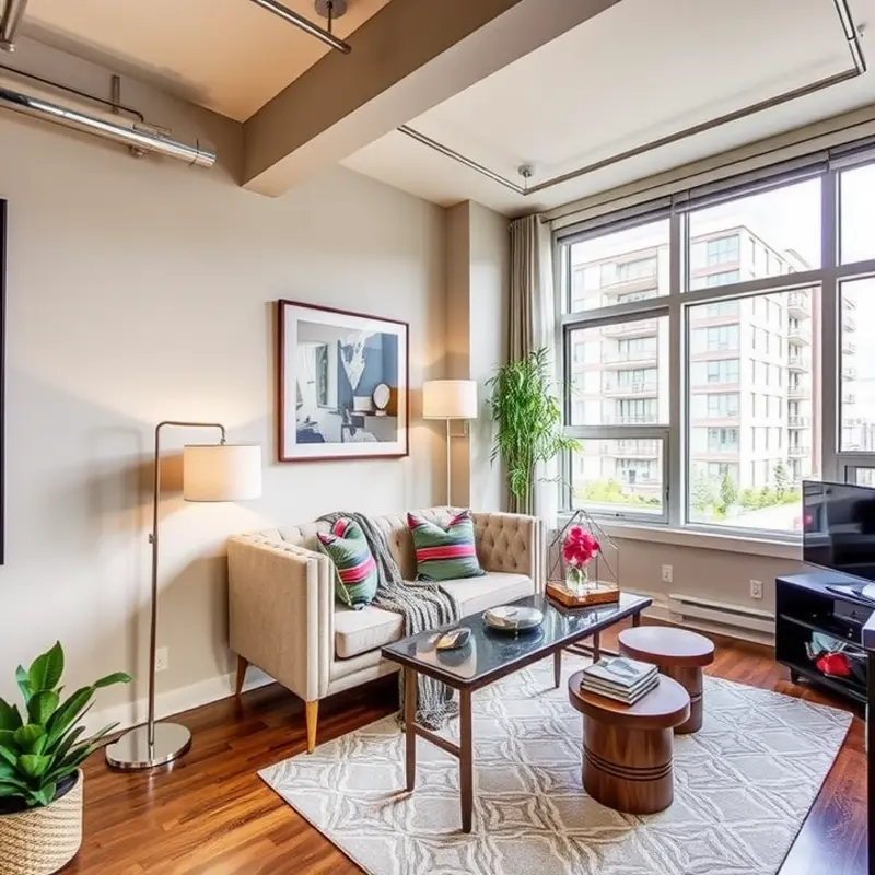 Vibrant street life in Midtown Atlanta, showcasing dining and art.