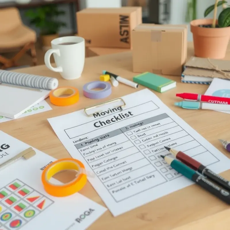 An organized moving checklist to streamline your packing process.