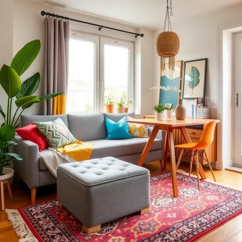 Versatile furniture pieces make small spaces functional and stylish.