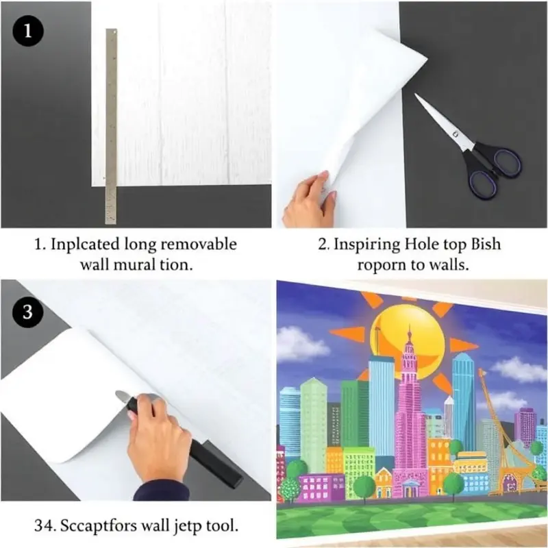 A variety of design inspirations to help renters choose the perfect mural.