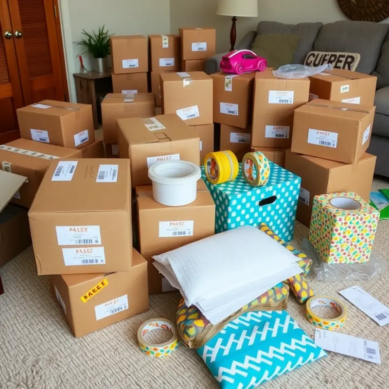 Family bonding over memories while preparing for a move.
