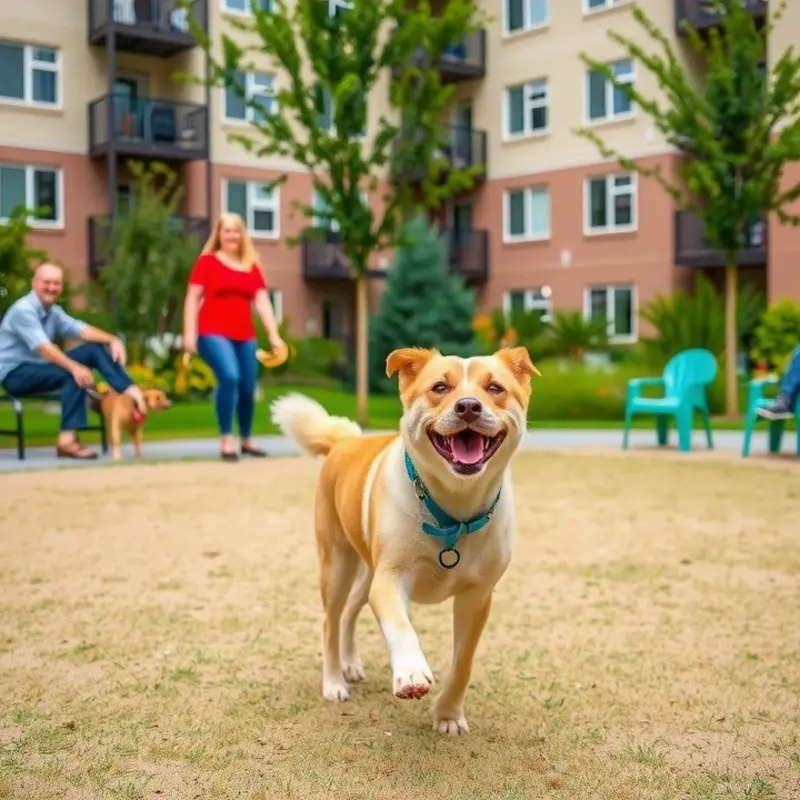 A delightful playground within a family-friendly apartment complex.