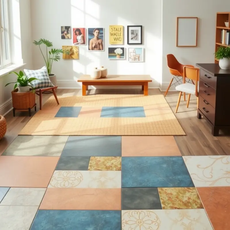 Choose from a variety of removable tile designs to match your style!