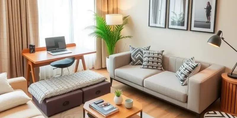 A cozy rental home showing personalized furniture arrangements and decor that reflect individual style.