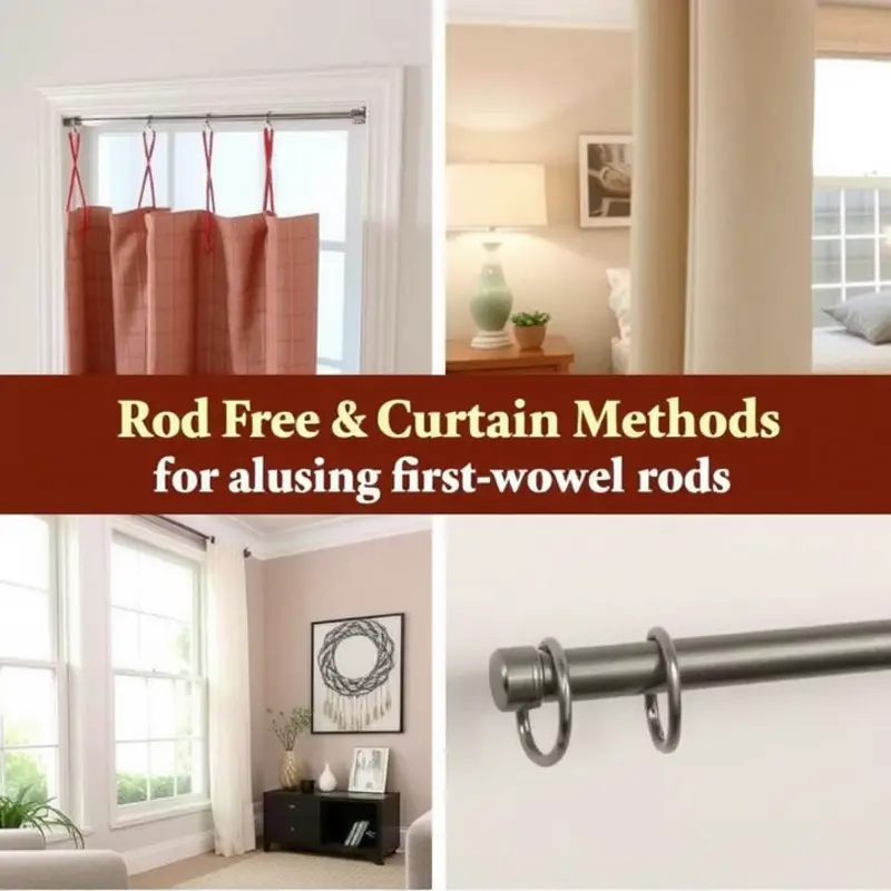 Multiple creative rod-free methods to hang curtains in a stylish way.