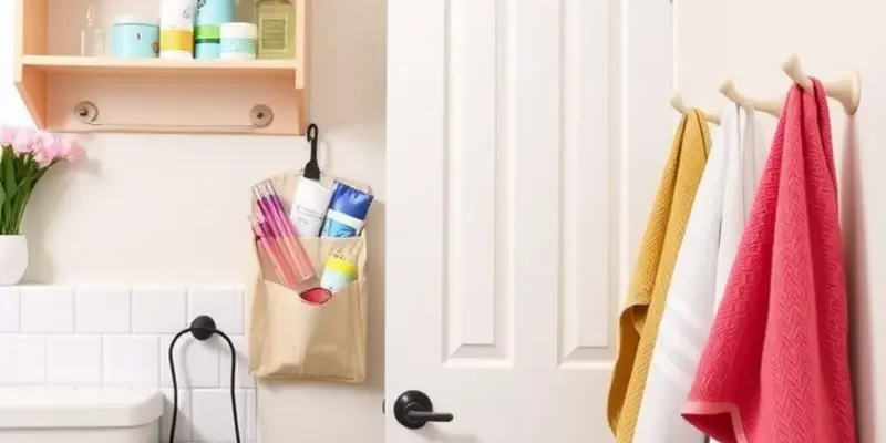 A stylish and organized apartment bathroom showcasing cleanliness and decor.