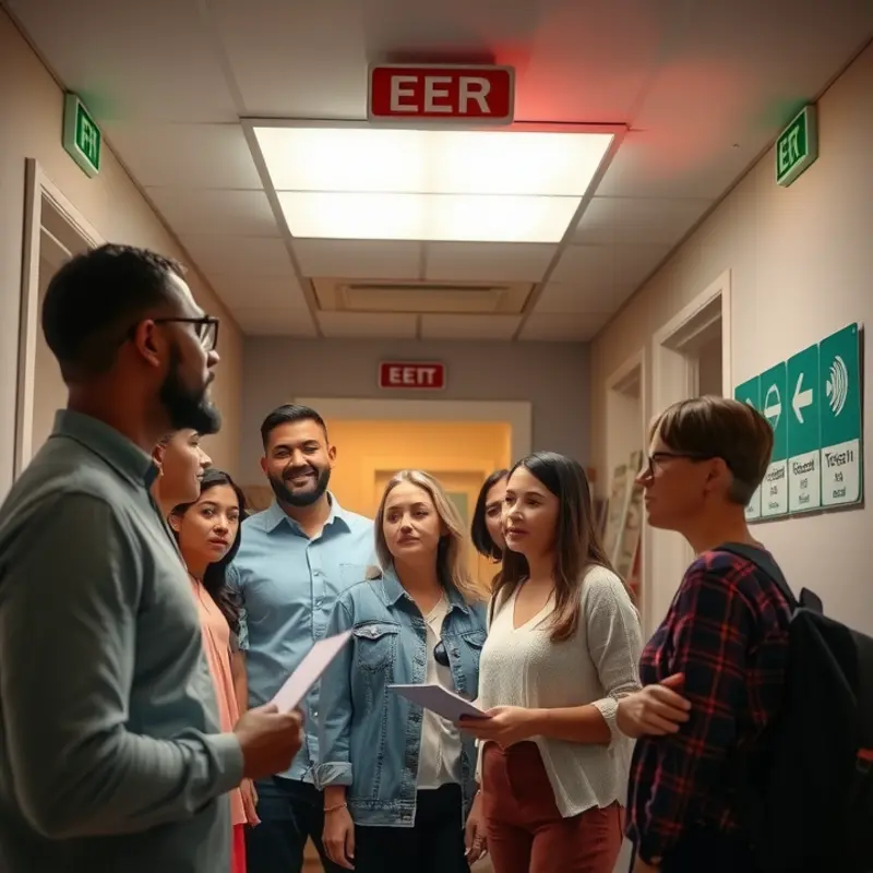 Evaluating emergency lighting options in a diverse apartment setting.