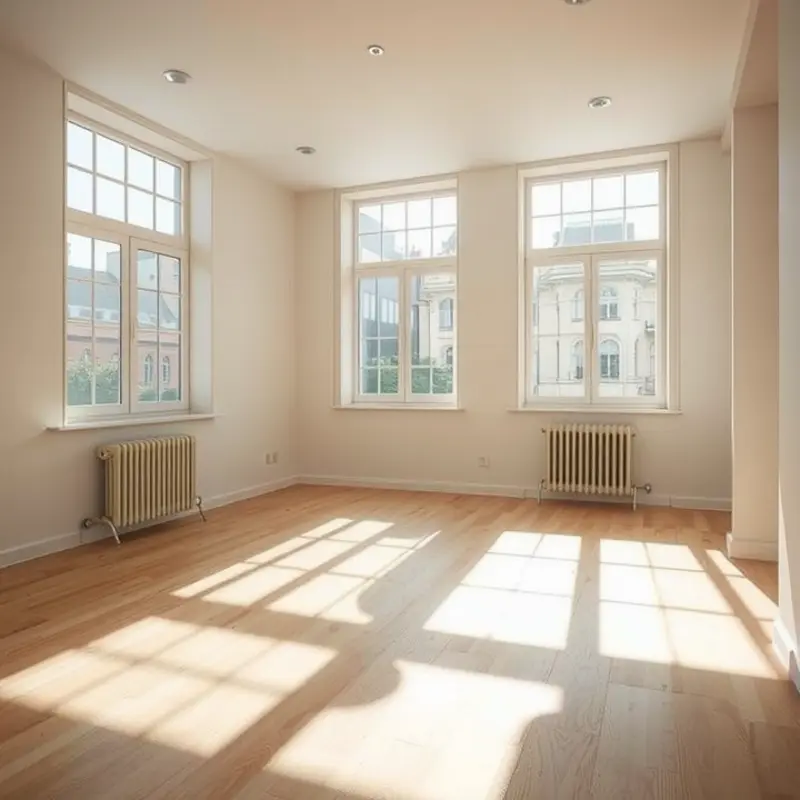 A furnished living room that combines comfort and style, ideal for young professionals.