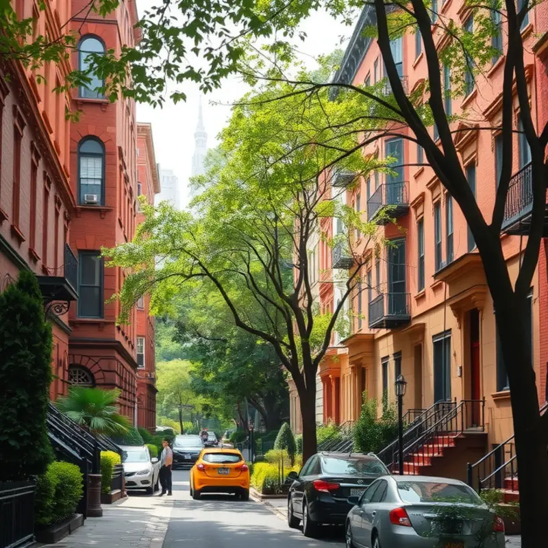 Charming streets in the Upper East Side showcasing historic architecture and community vibes.