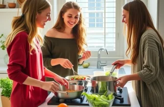 A lively apartment filled with young renters and families enjoying activities together, showcasing the fun of apartment living.