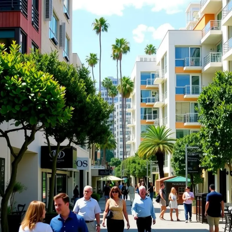 Diverse neighborhoods in West Hollywood showcasing urban living.
