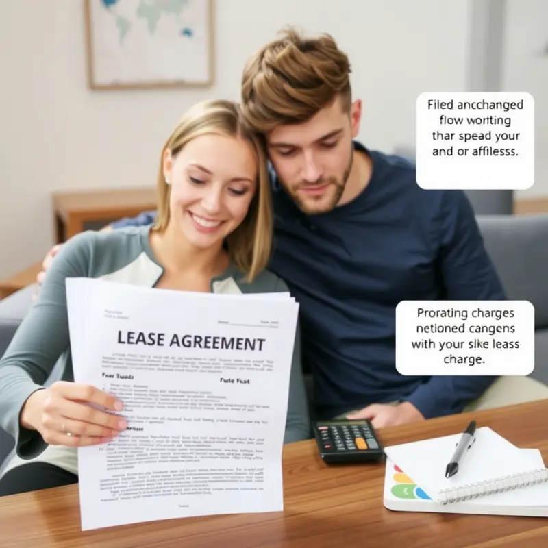 Understanding prorated charges in a lease agreement.