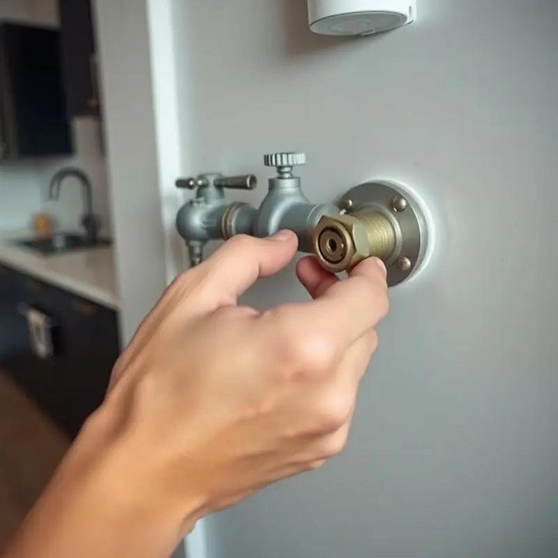 Finding the emergency water shut-off valve in your apartment.
